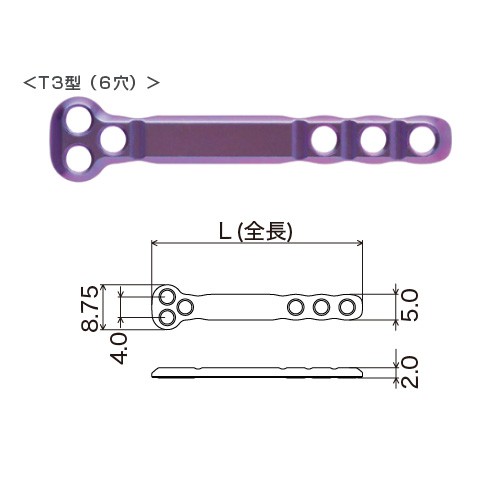 タイタンロックプラス　ロッキングプレート　φ1.7mm用（Purple）T3型