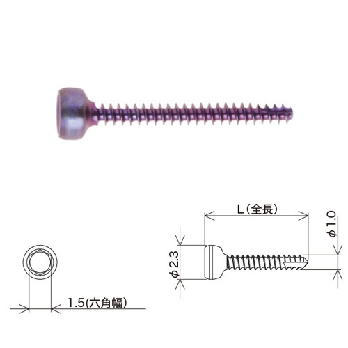 コンベンショナル コーティカルスクリュー　φ1.0mm（Purple）