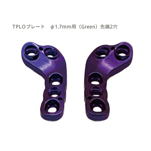 TPLOプレート　φ1.7mm用（Purple）先端2穴